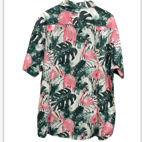 Men’s flamingo Hawaiian shirt slim fit XXL - Picture 5 of 8